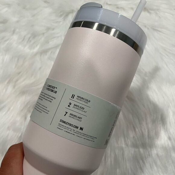 NWT Stanley Flowstate Adventure Quencher H2.0 Travel Tumbler 40 Oz Rose Quartz - Picture 3 of 8